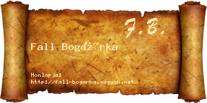 Fall Bogárka névjegykártya